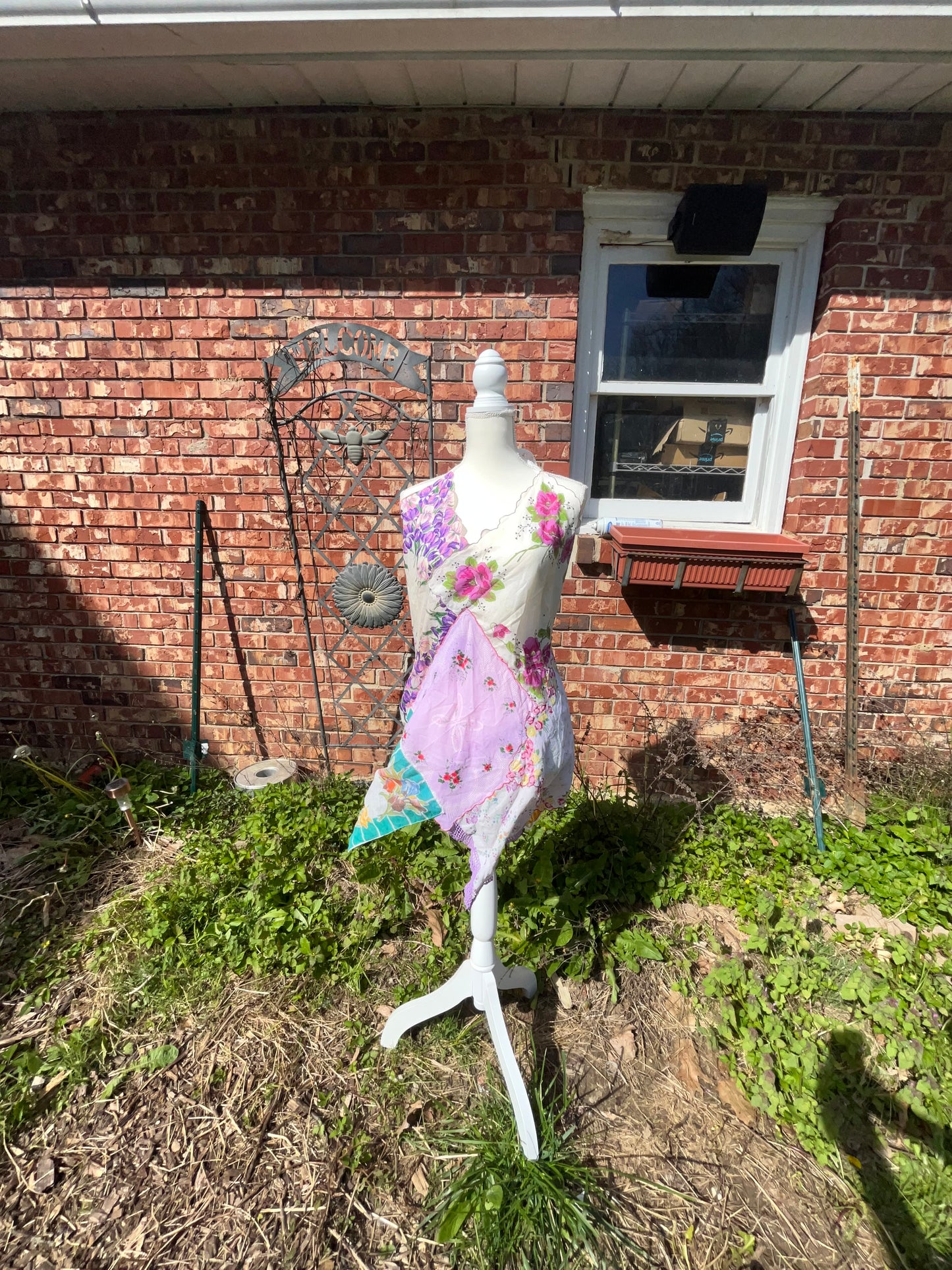 Upcycled Hankie Sheer Coverup Dress