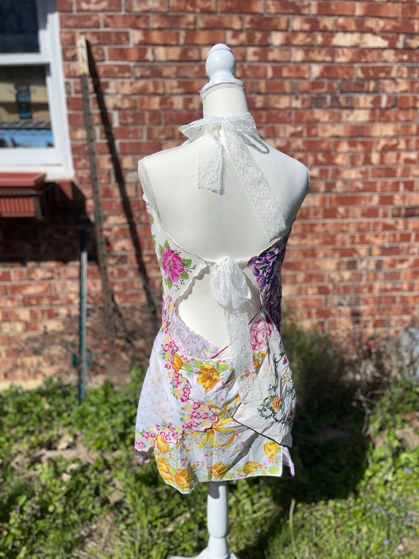 Upcycled Hankie Sheer Coverup Dress