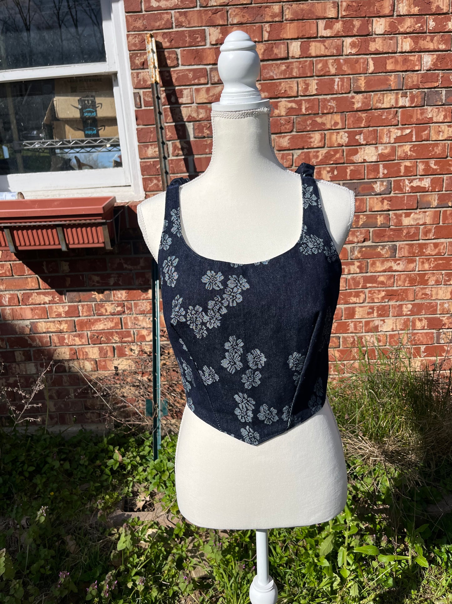 Upcycled Denim Corset