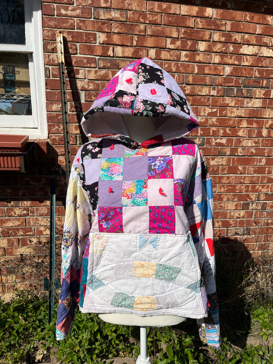 Upcycled Quilt Hoodie
