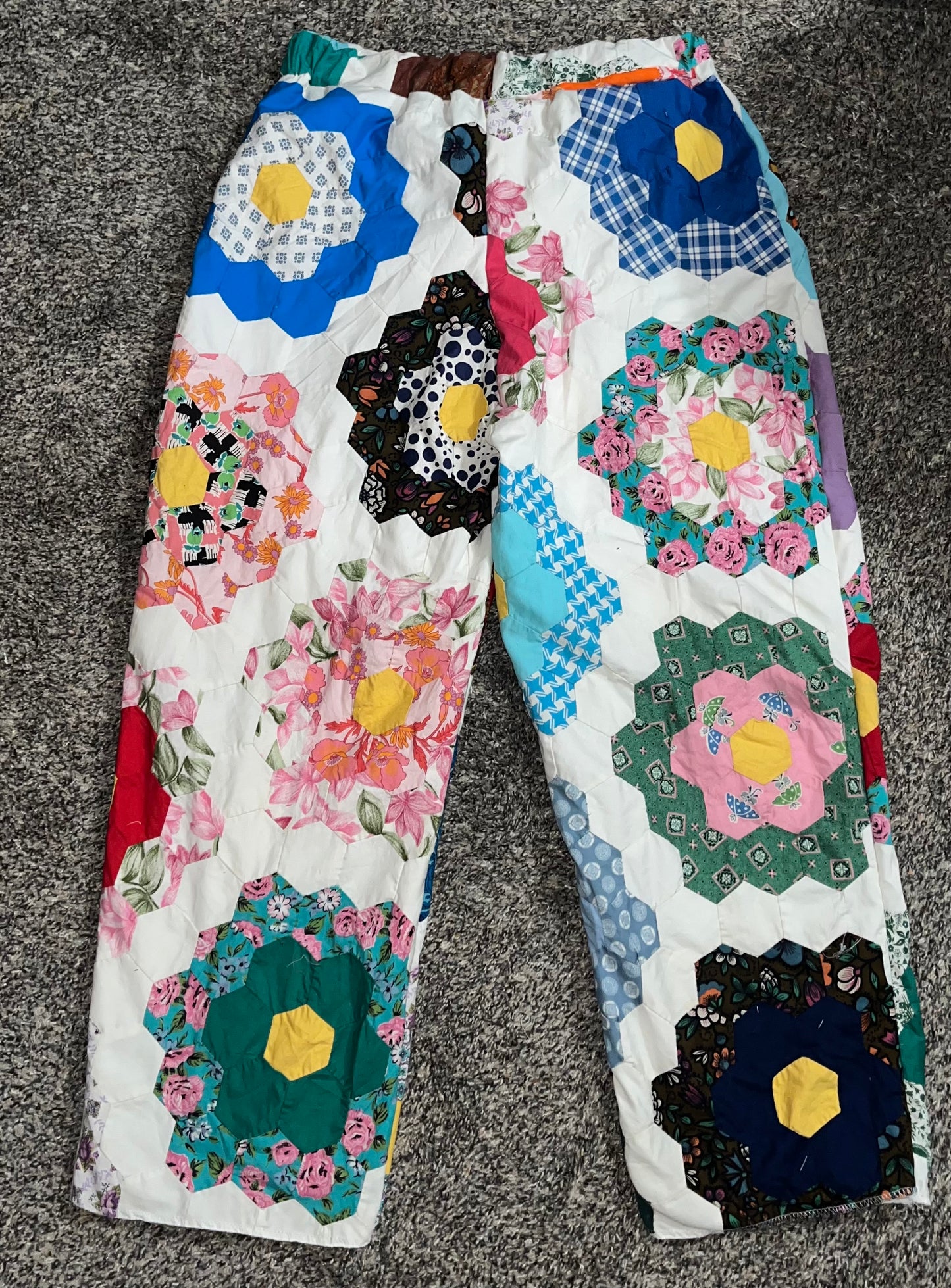 Upcycled Quilted Barrel Pants