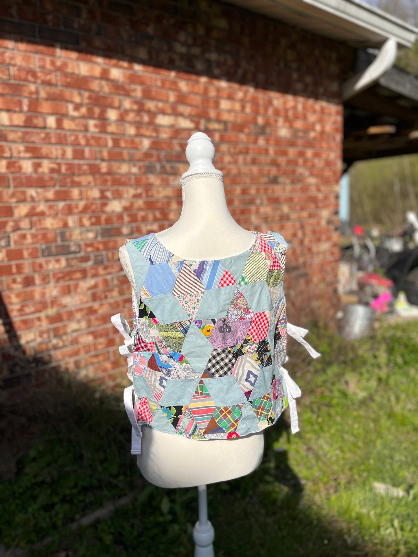 Upcycled Quilted Tie Top